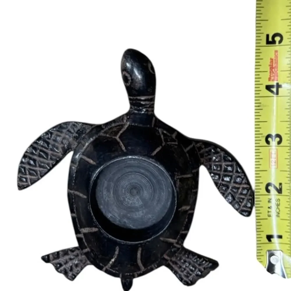 Cast Iron Metal Turtle Tea Light Candle Holder